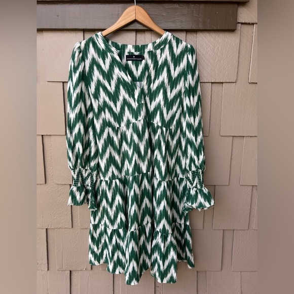 Tuckernuck Pomander Place Ikat Kenzo Tiered Babydoll Dress Bohemian Festival L - Picture 7 of 12